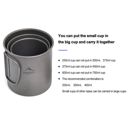 Widesea Camping Titanium Mug
