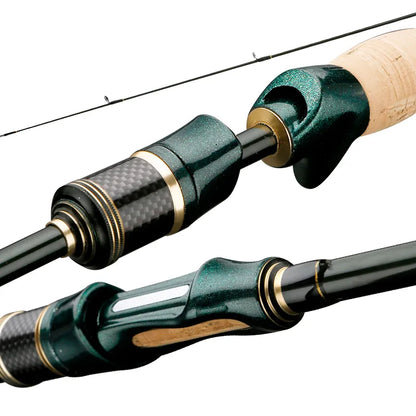 CEMREO Spinning Casting Carbon Fishing Rod 4-5 Sections 1.8m/2.1m/2.4m Portable Travel Rod Spinning Fishing Rods Fishing Tackle