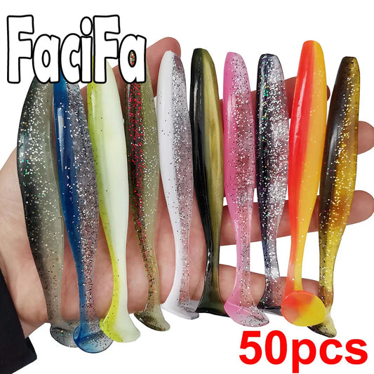 50pc Shad Wabbler Soft Silicone Bait