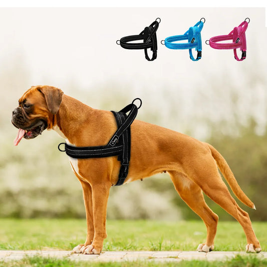 Reflective Nylon No-Pull Harness for Large and Small Dogs