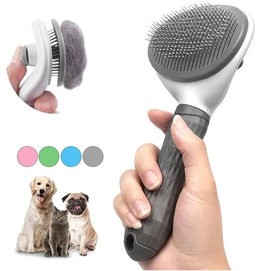 Dog Brush Cat Comb Self Cleaning Pet Hair Remover Dematting Comb