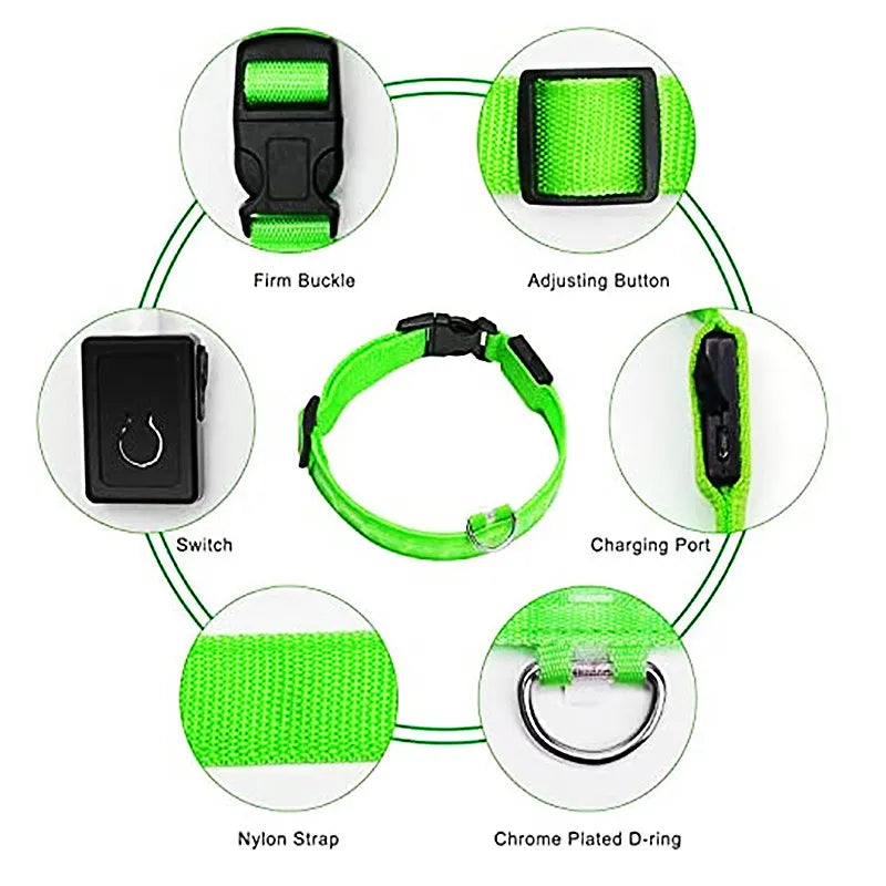 Rechargeable LED Glow Collar: Nighttime Safety for Small Dogs