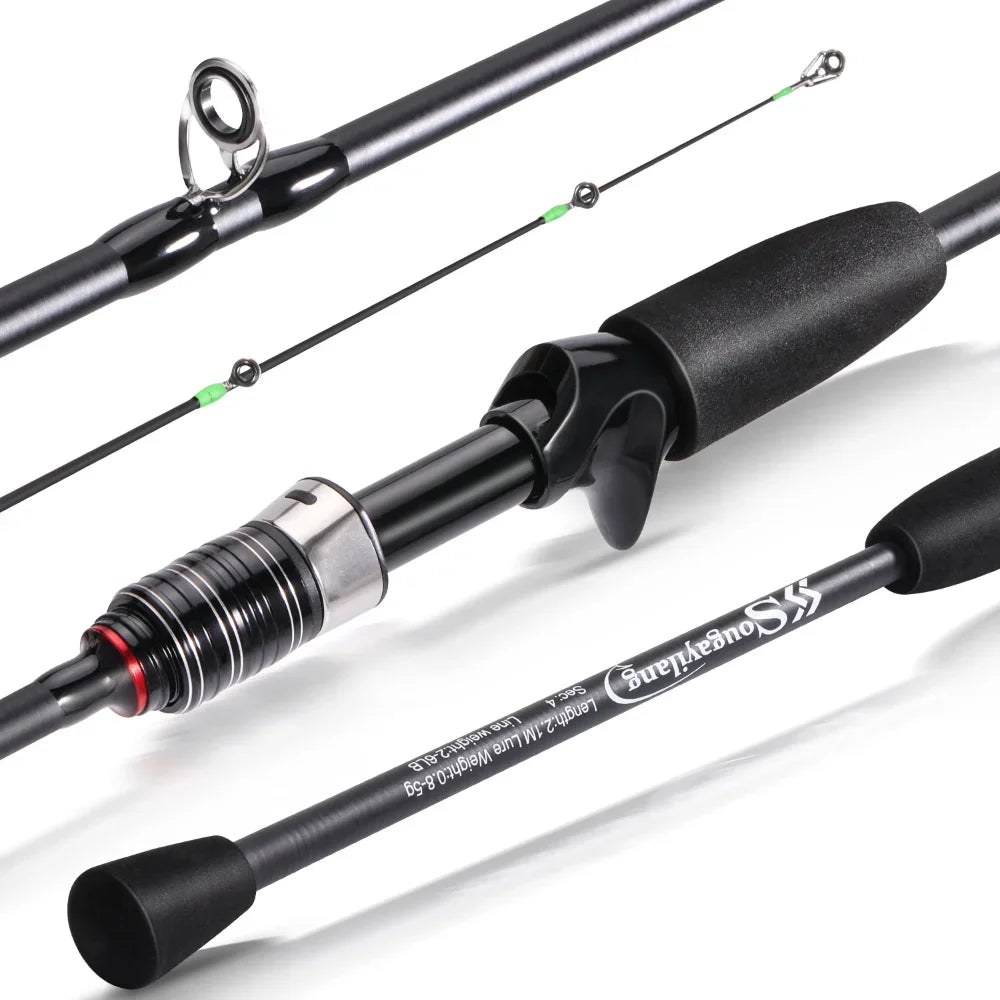 Sougayilang UltraLight Spinning Fishing Rod - Versatile Sizes, Carbon Fiber, EVA Handle