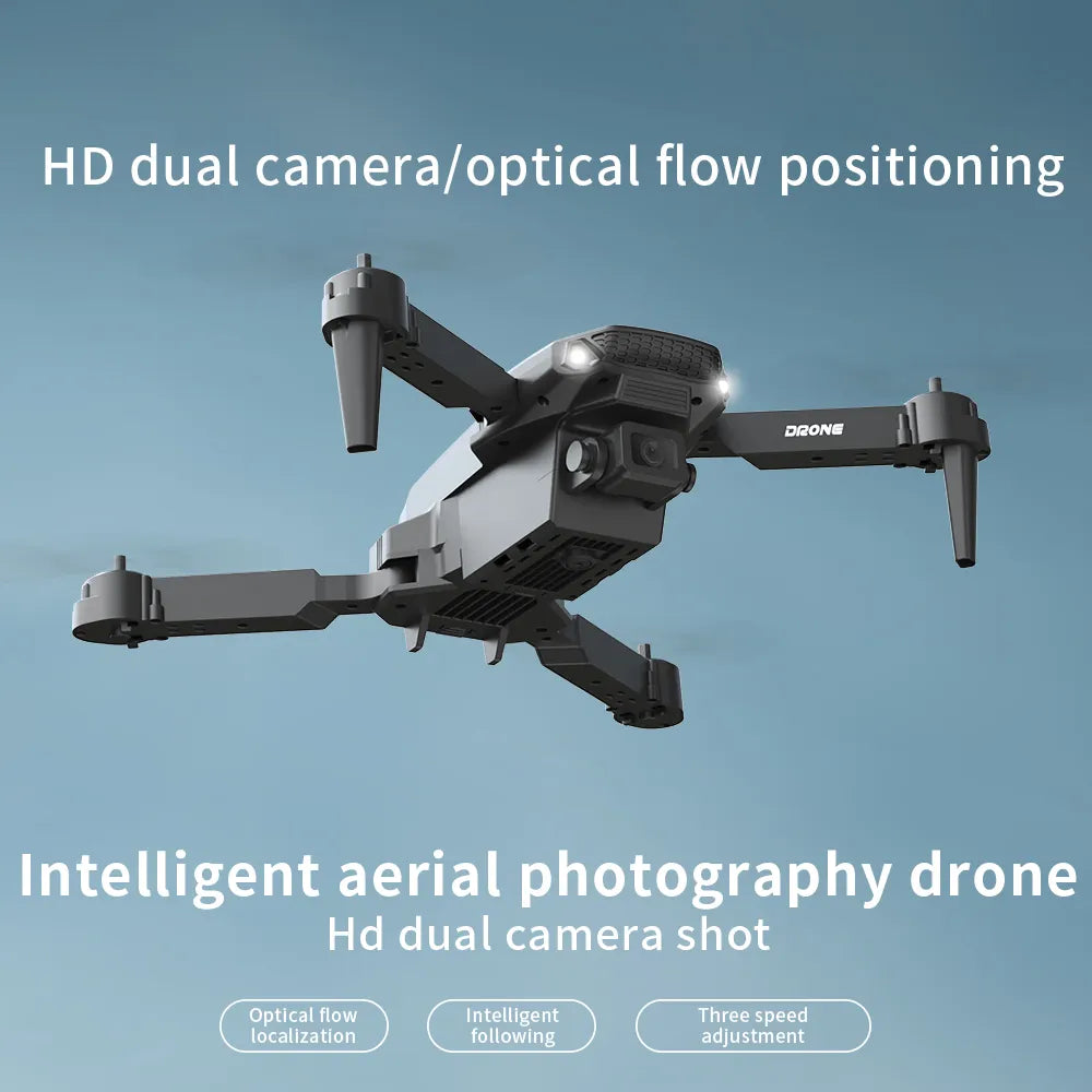 "Foldable E88Pro RC Drone: 4K Dual HD Camera, WiFi FPV"