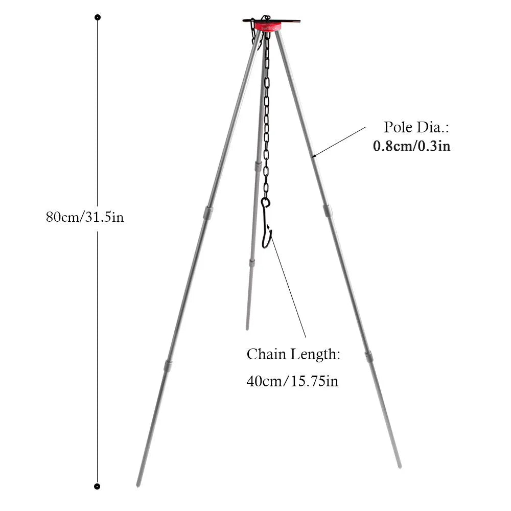 Outdoor Camping Bonfire Tripod Portable Triangle Support