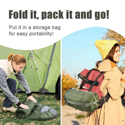 "PACOONE Lightweight 4-Season Camping Sleeping Bag for Cozy Outdoor Adventures"