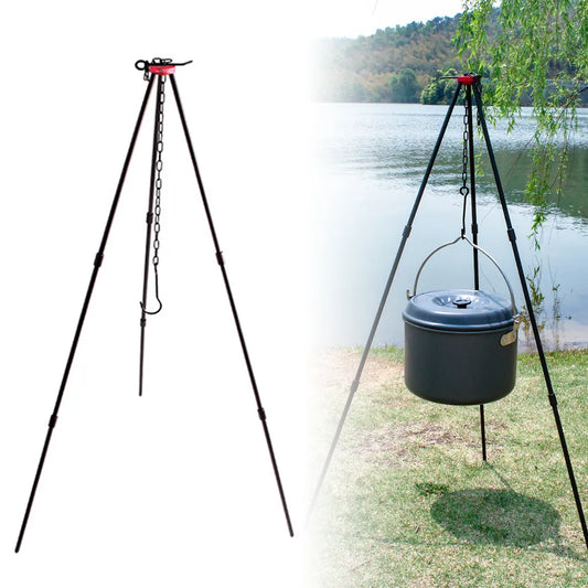 Outdoor Camping Bonfire Tripod Portable Triangle Support