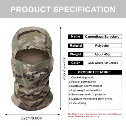 Tactical Balaclava Face Shield Cover