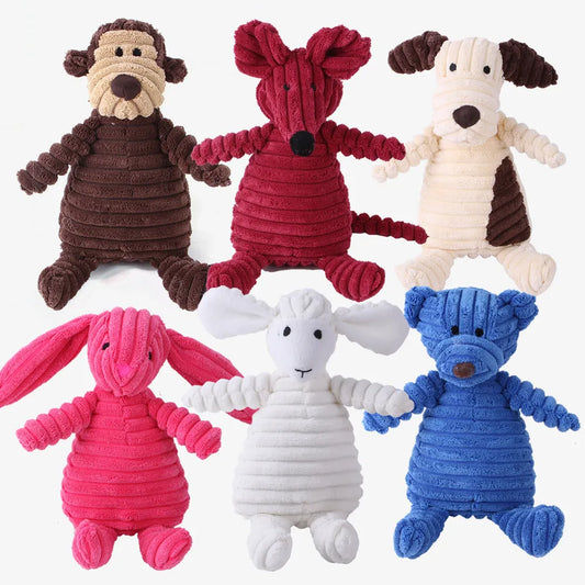 Dogs Plush Animal Chewing Toy- Wear-resistant- Squeaker